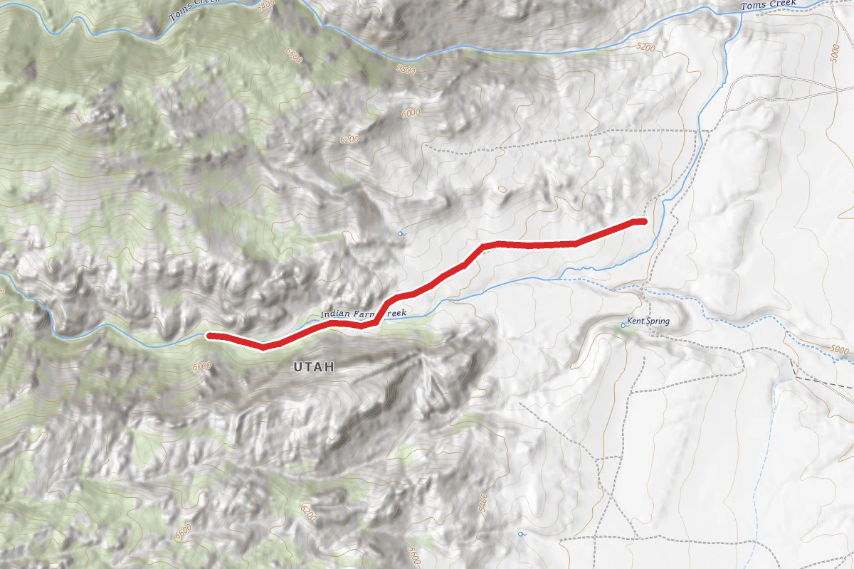 Indian Farm Trail route map