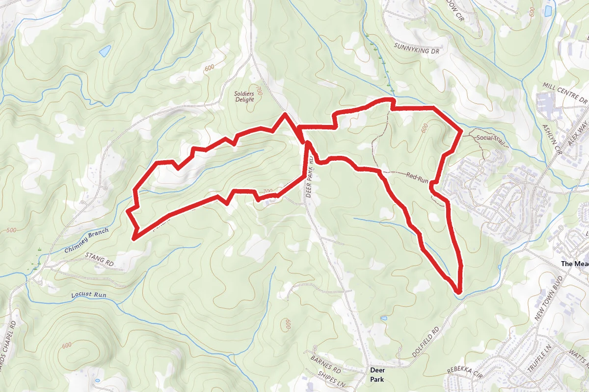 Choate Mine, Dolfield and Serpentine Trail Loop