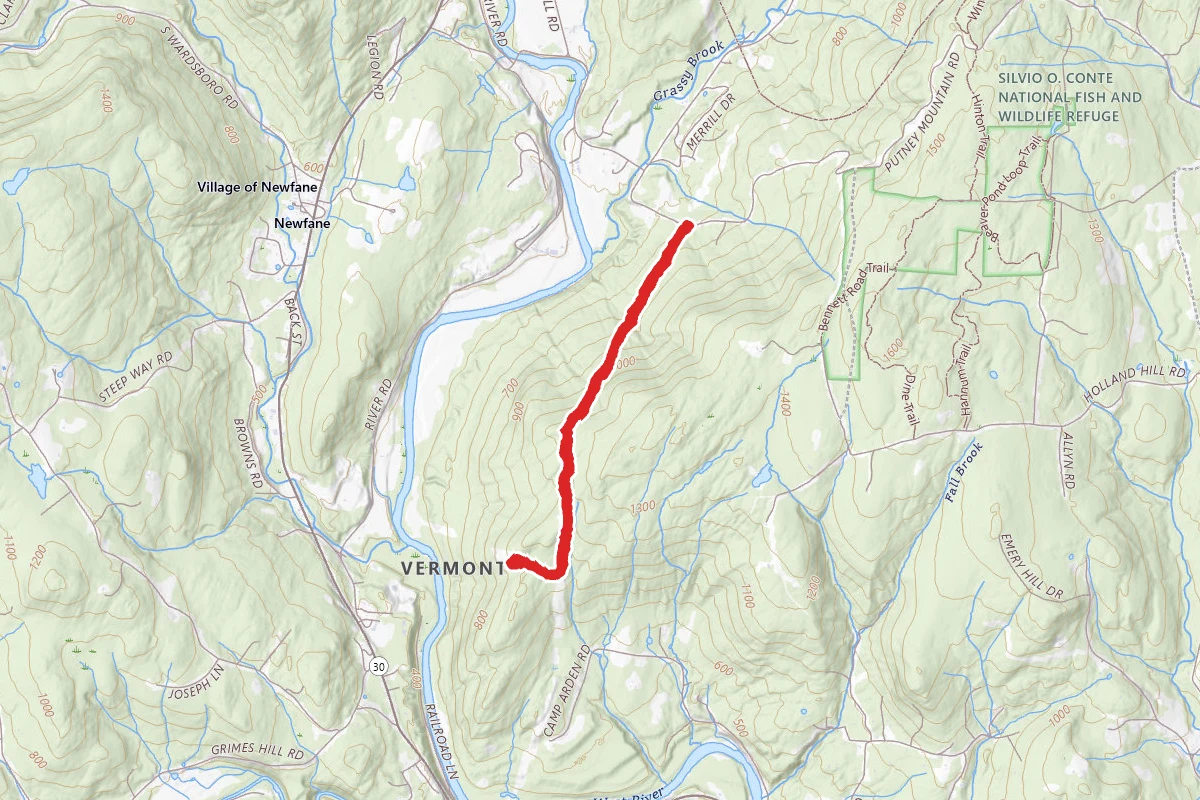 Powerlines Trail from Putnam Mountain Road
