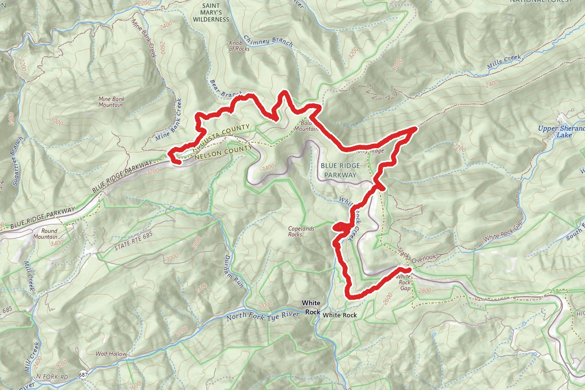 Bald Mountain to White Rock Gap