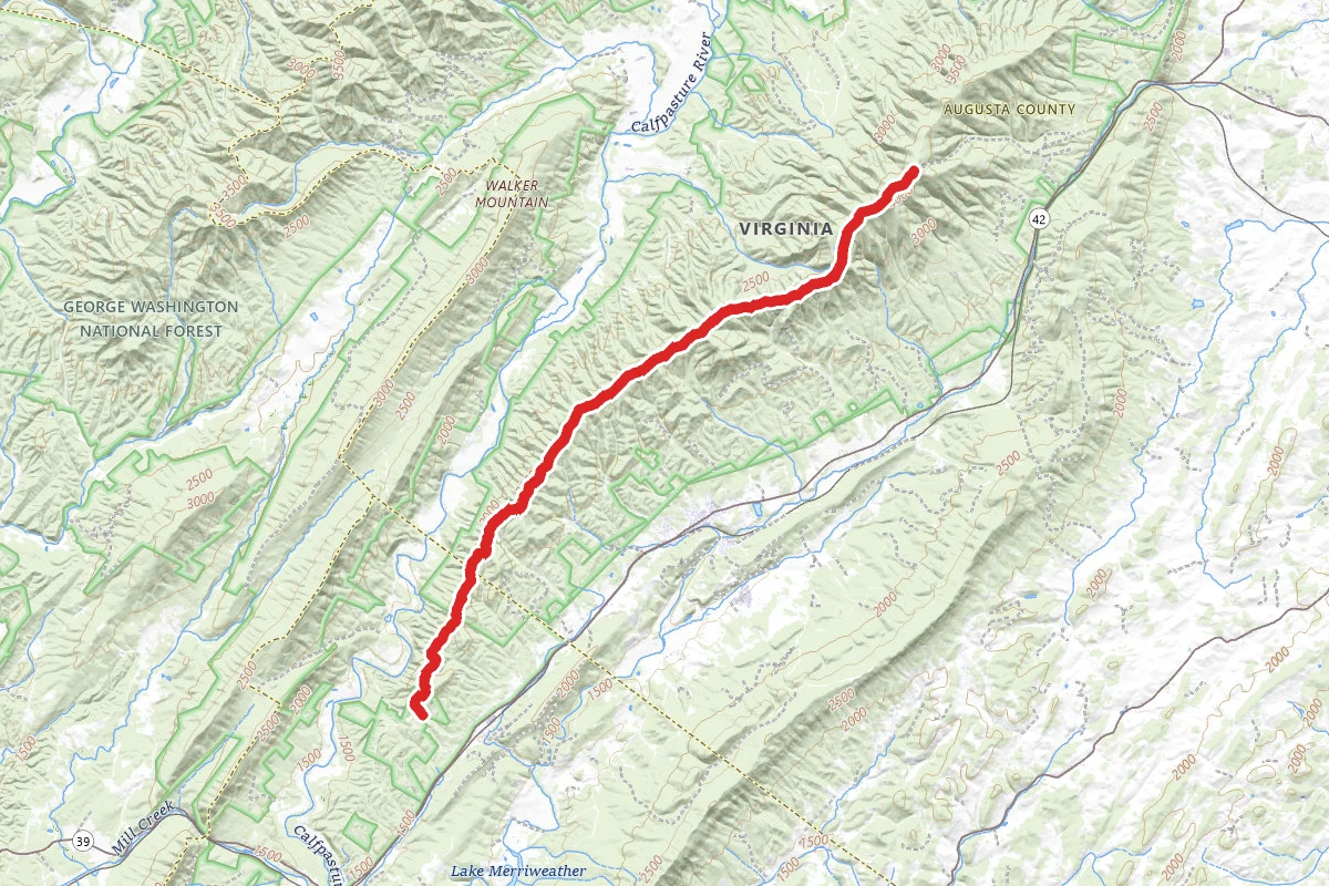 North Mountain Trail to Elliot Knob