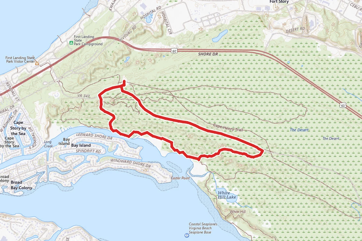Fox Run, Long Creek, Kingfisher, Cape Henry Loop Trail