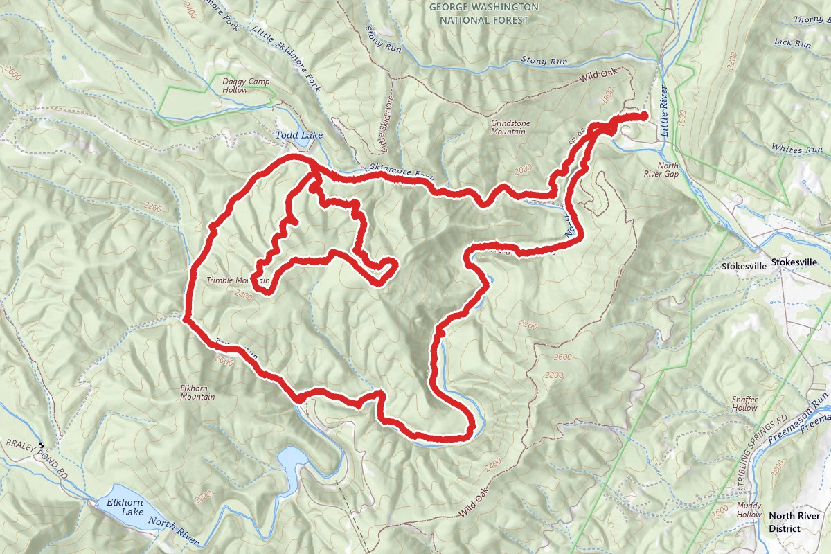 Trimble Mountain and North River Gorge Loop