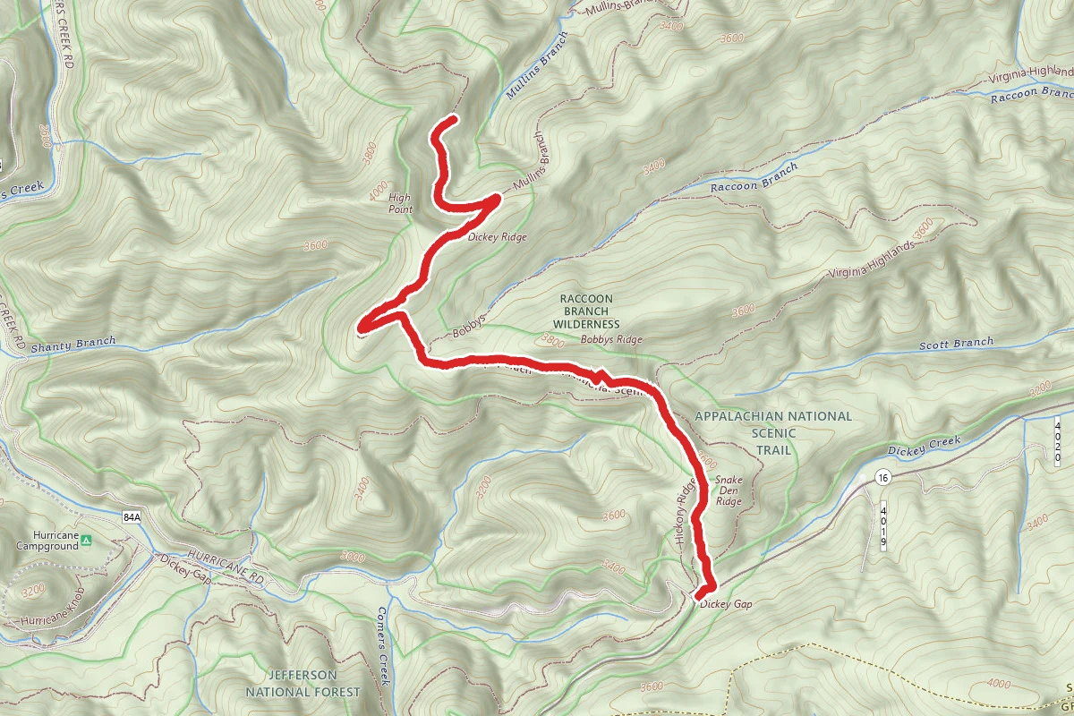 Hickory Ridge Trail via Appalachian Trail