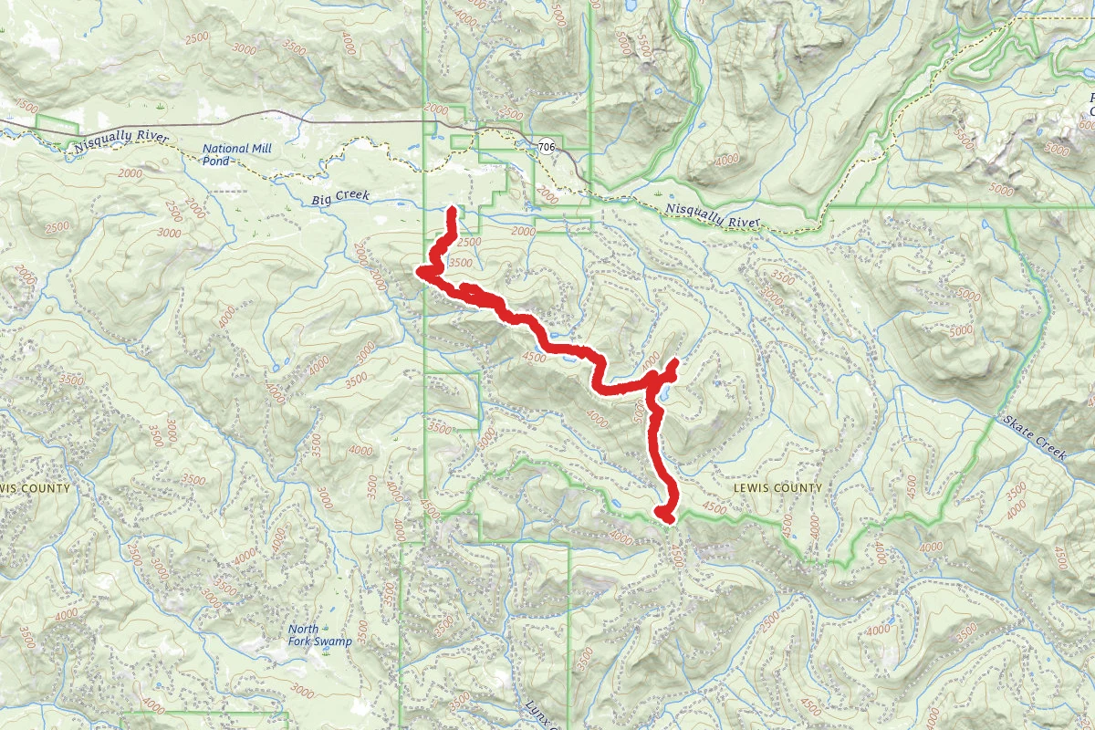 Osborne Mountain and South Park OHV Trail route map