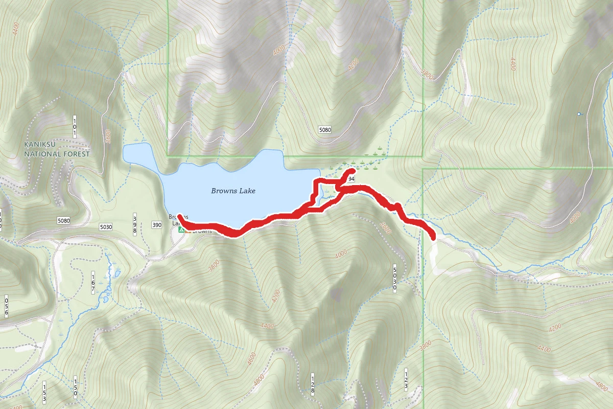 Browns Lake and Game Trail