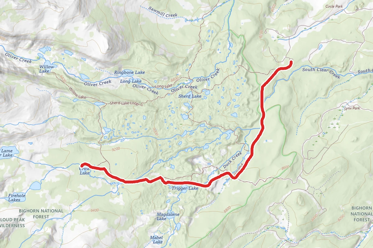 Duck Lake, Her Lake and Old Crow Lake Trail