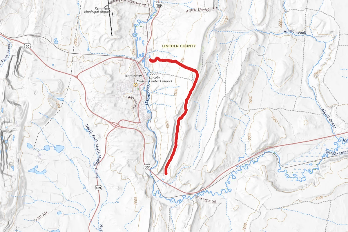 Oyster Ridge route map
