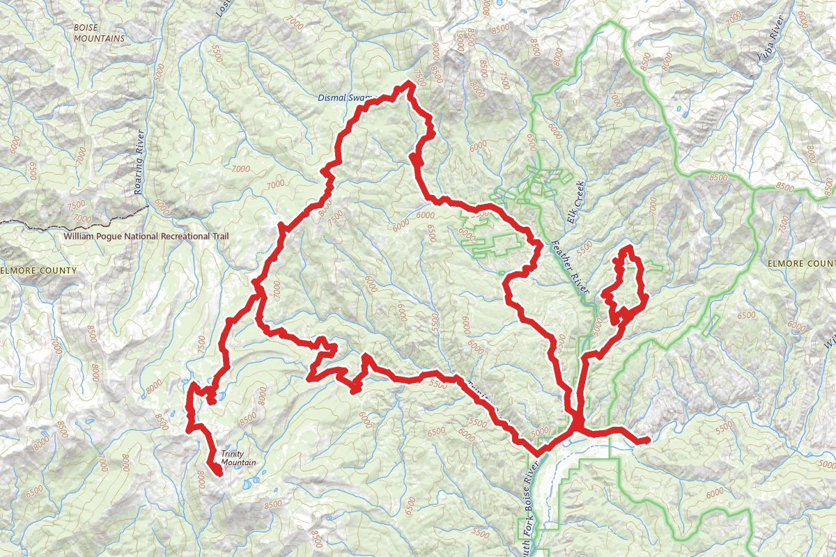 Rocky Bar Mine and Trinity Mountain Lookout OHV Trail