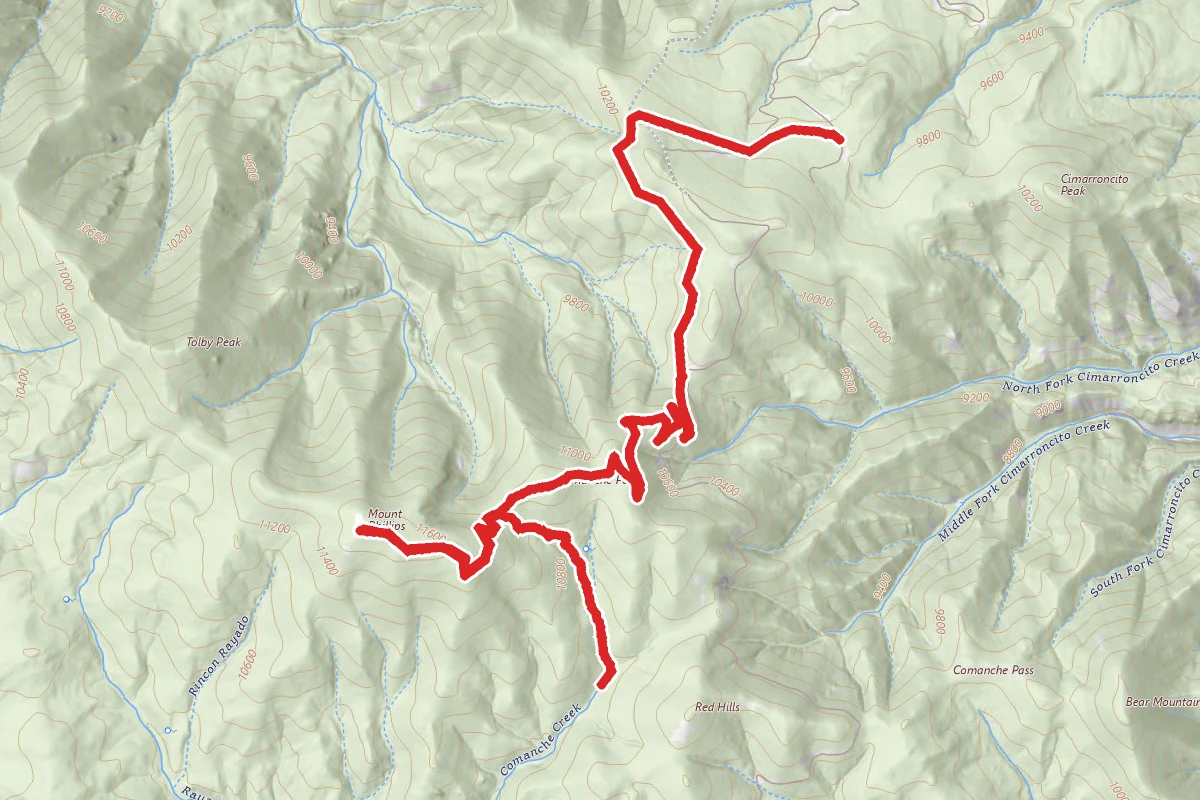 Whistle Punk Trail Camp to Mt. Phillips to Red Hills Trail Camp