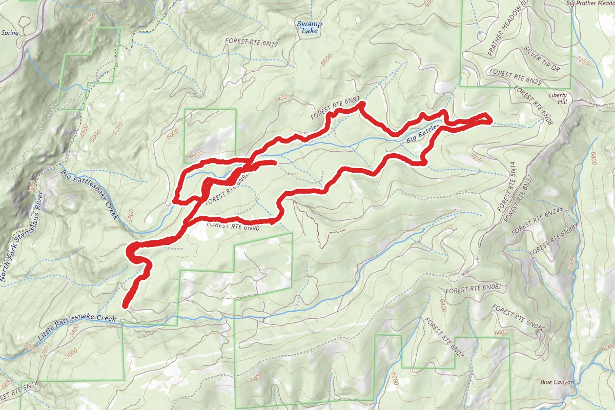 Big Rattle Snake Creek Mountain Bike Ride