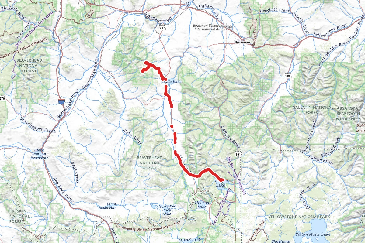 Hebgen Lake and Ennis Mountain OHV Trail