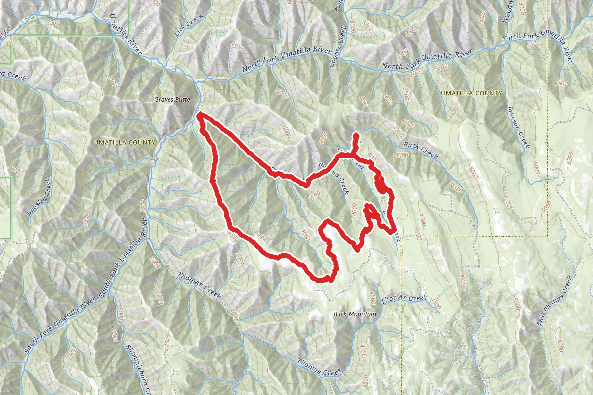 Buck Mountain, Lake Creek and Buck Creek Loop