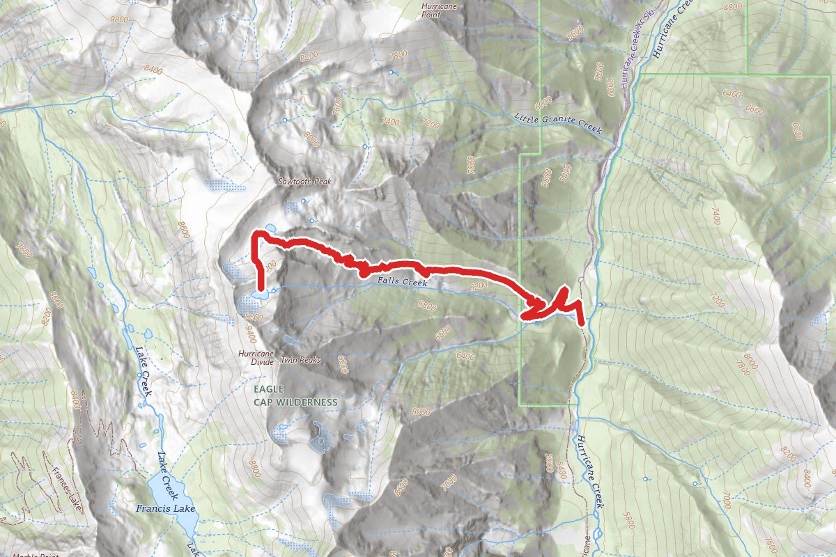 Legore Lake via Falls Creek Trail