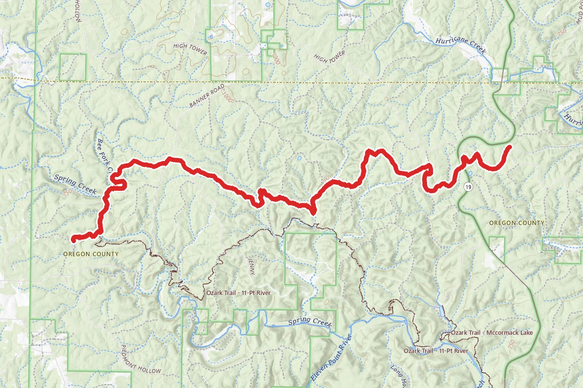 Blue Ridge Trail to The Ozark Trail