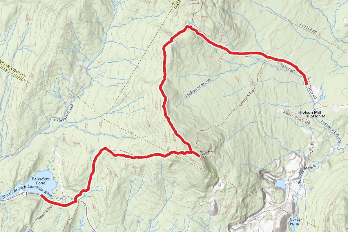 Forester Trail, Mount Belvidere, Long Trail Belvidere Pond