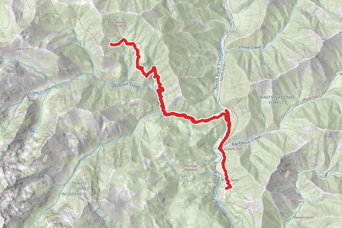 Bear Wallow Meadow from Hobo Gulch Trailhead