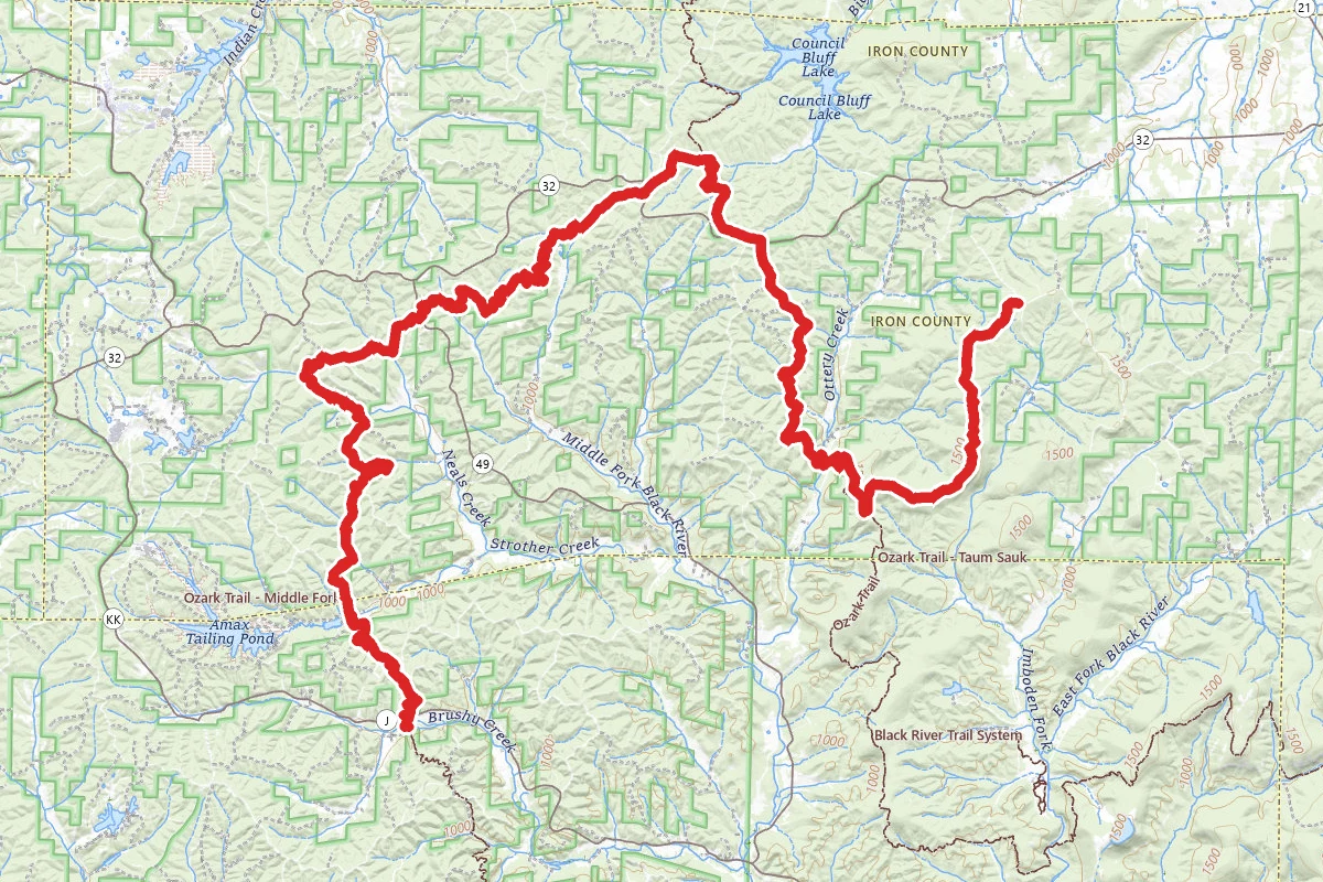 Bell Mountain Wilderness, Southern Trace, and Entire Middle Fork