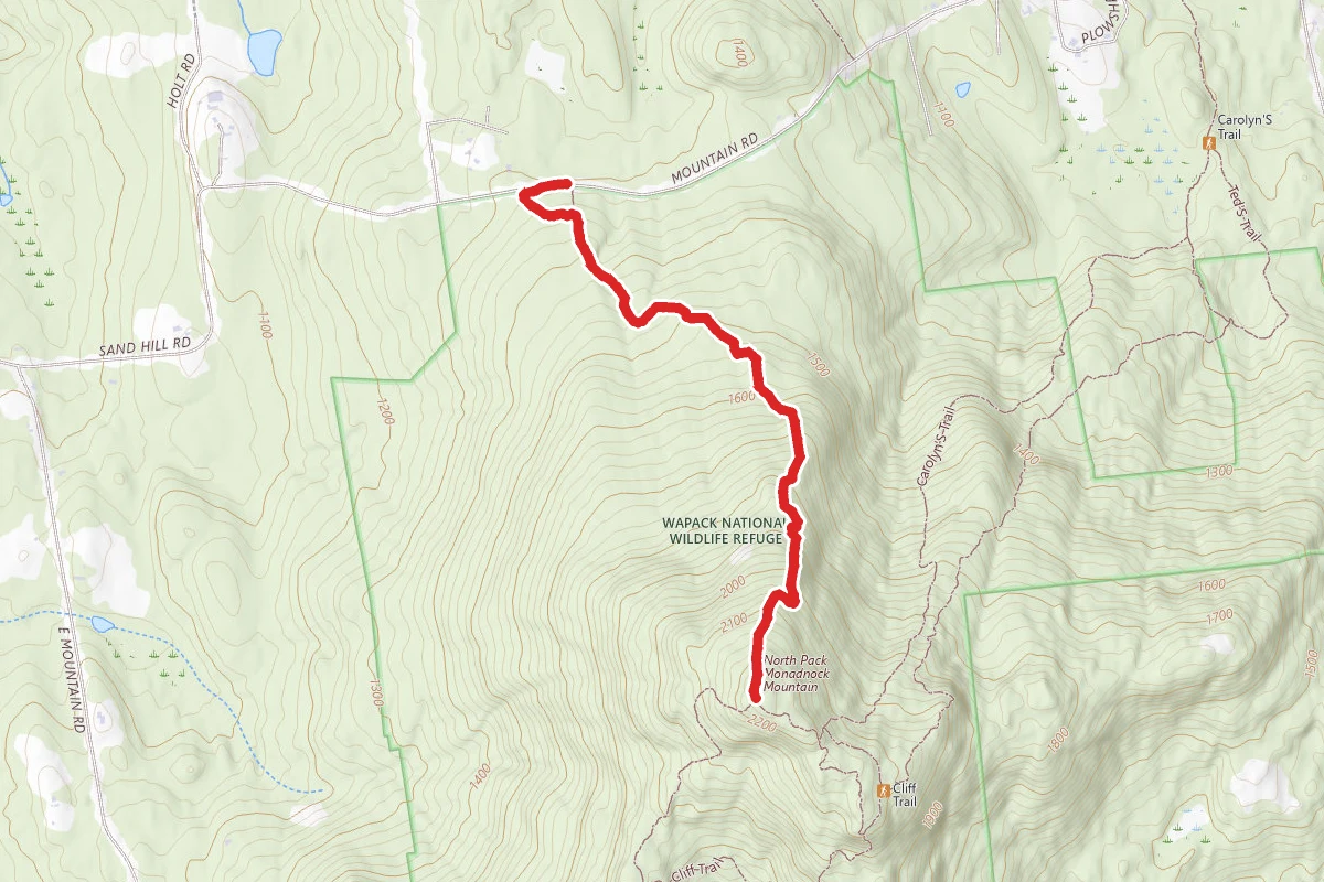 North Pack Monadnock Mountain via Wapack Trail