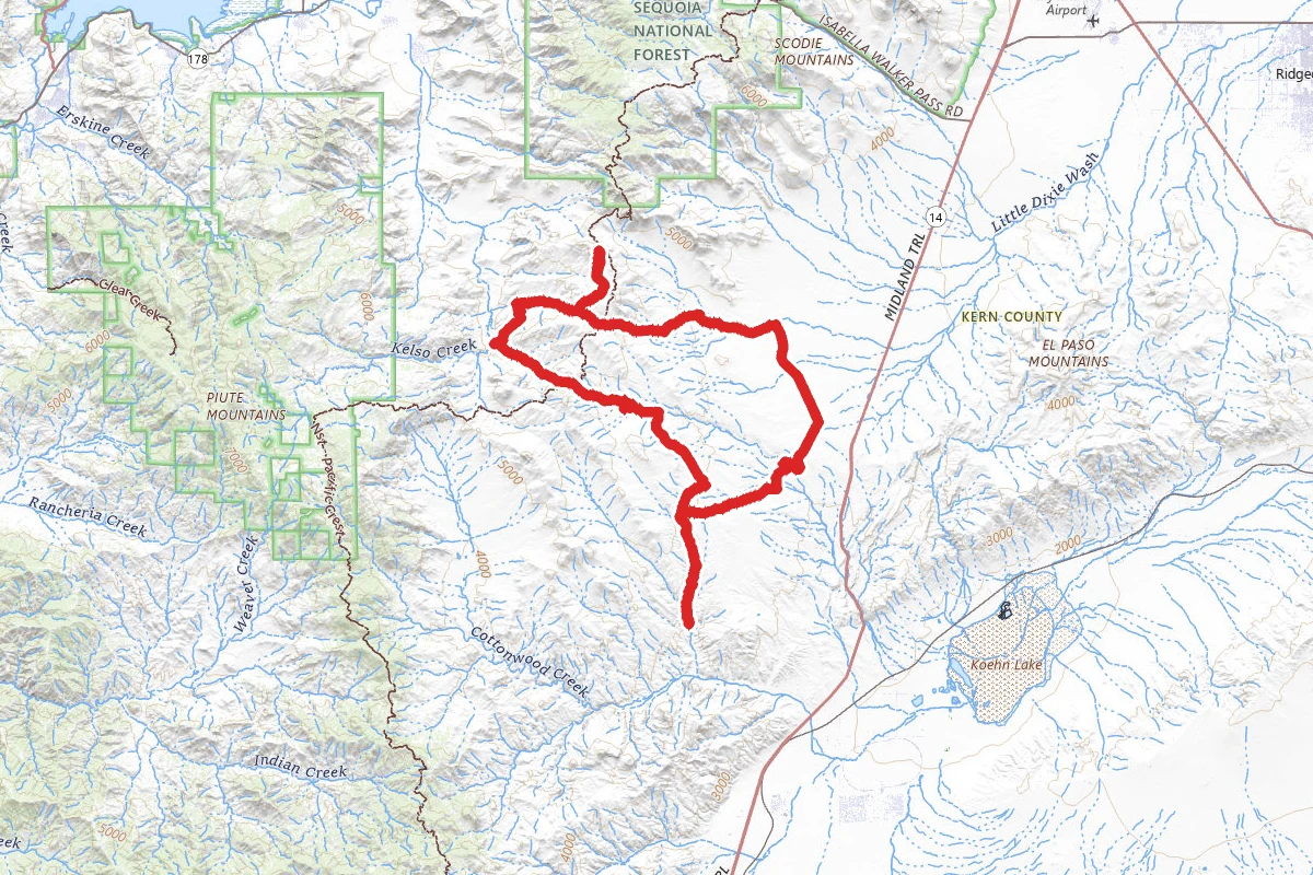Jawbone and Dove Springs OHV Route