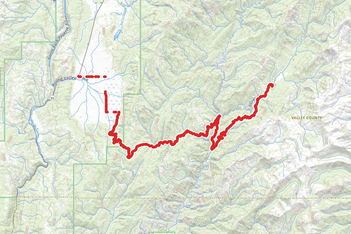 Cascade to Silver Creek OHV Route via National Forest Road 671