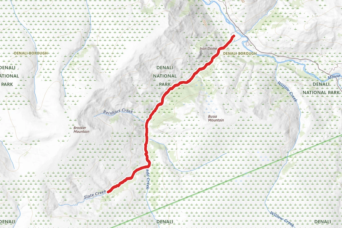 Eldorado Creek Trail route map