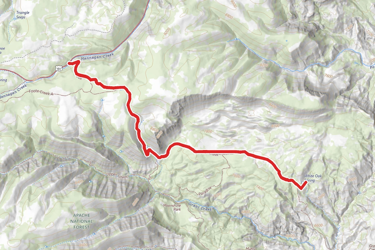 P Bar Lake and White Oak Spring Trail