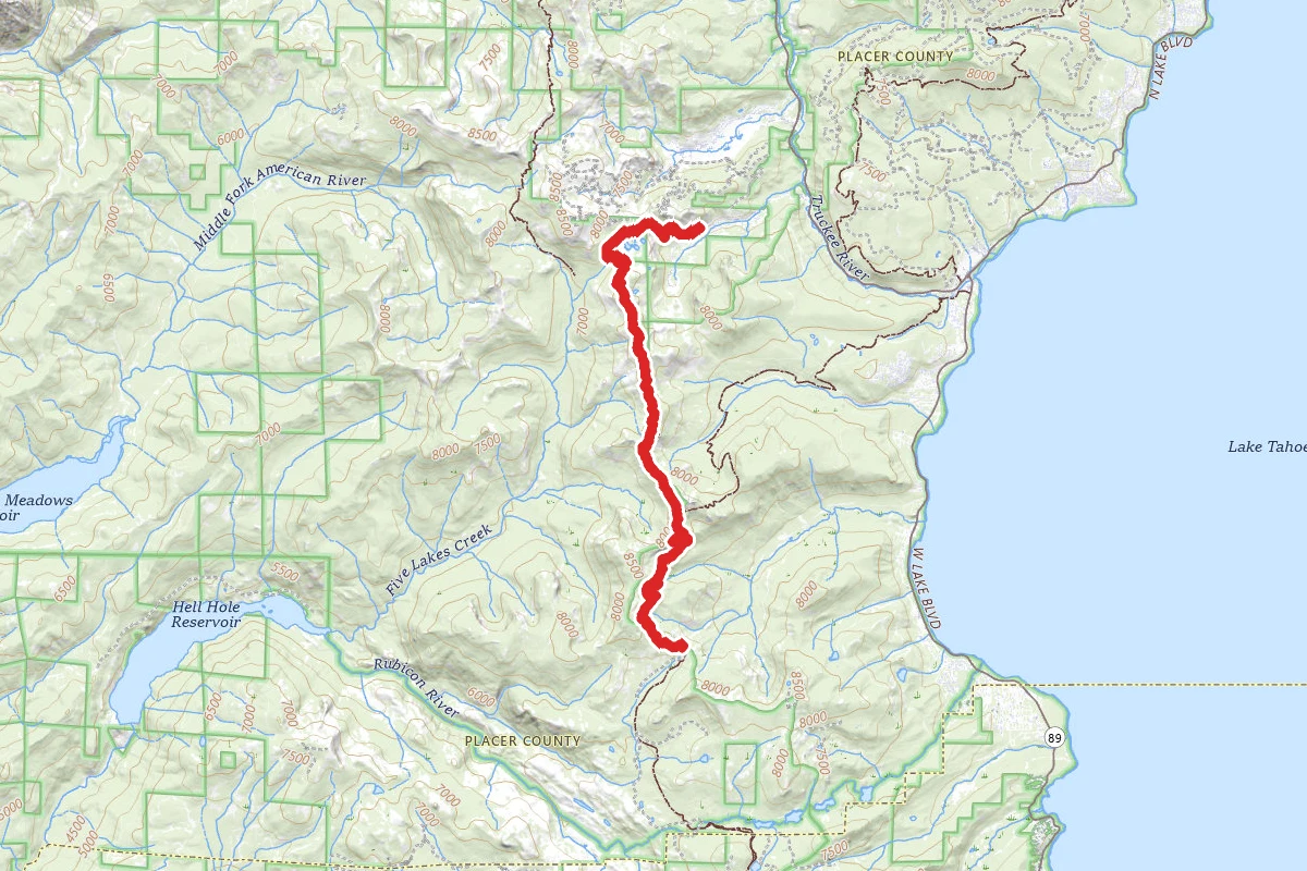 Barker Pass to Alpine Meadows via PCT