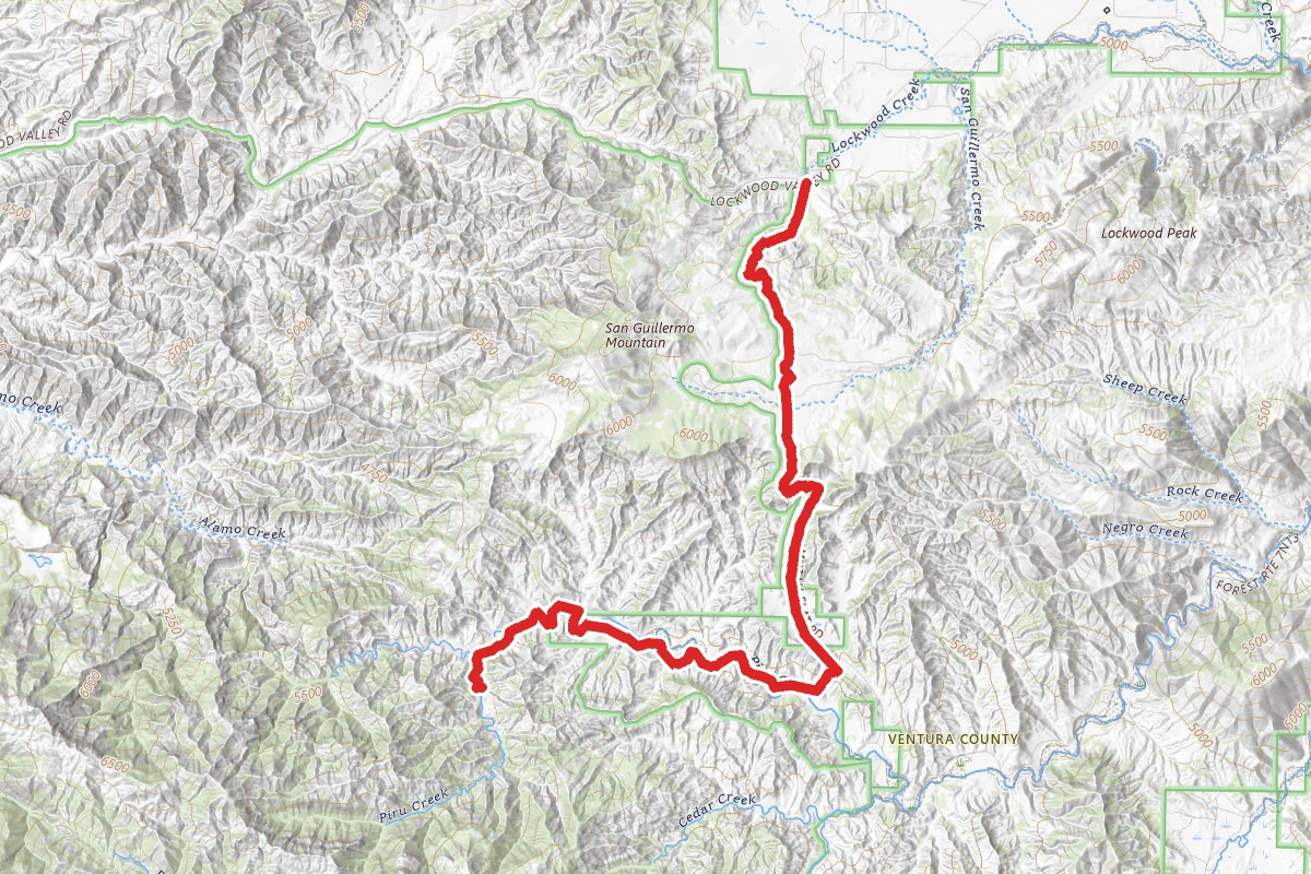Lockwood Valley Road to Fishbowls Campground