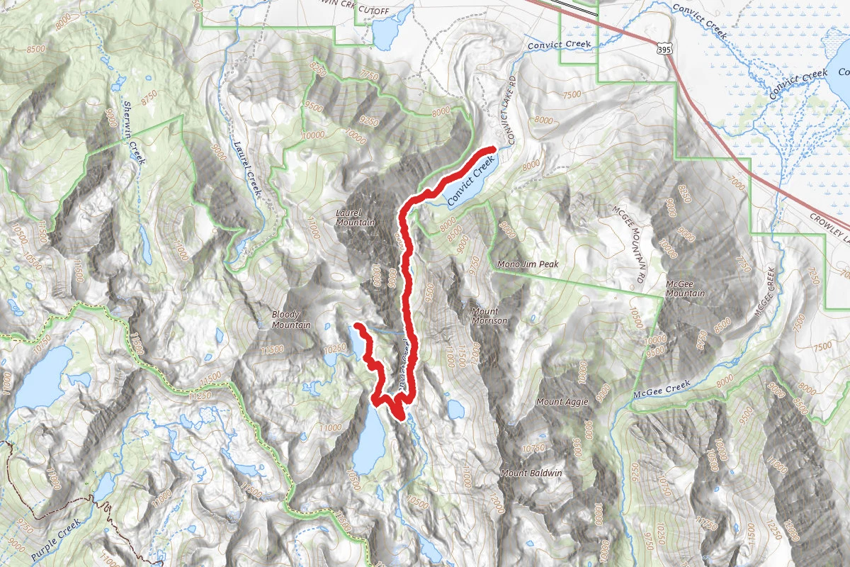 Convict Lake to Lake Genevive