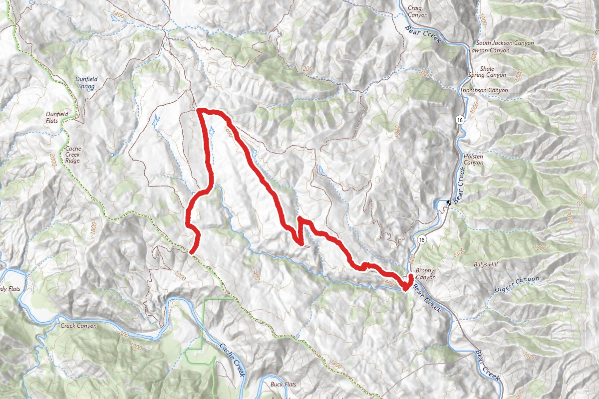 Brophy Canyon to Bear Creek Trail