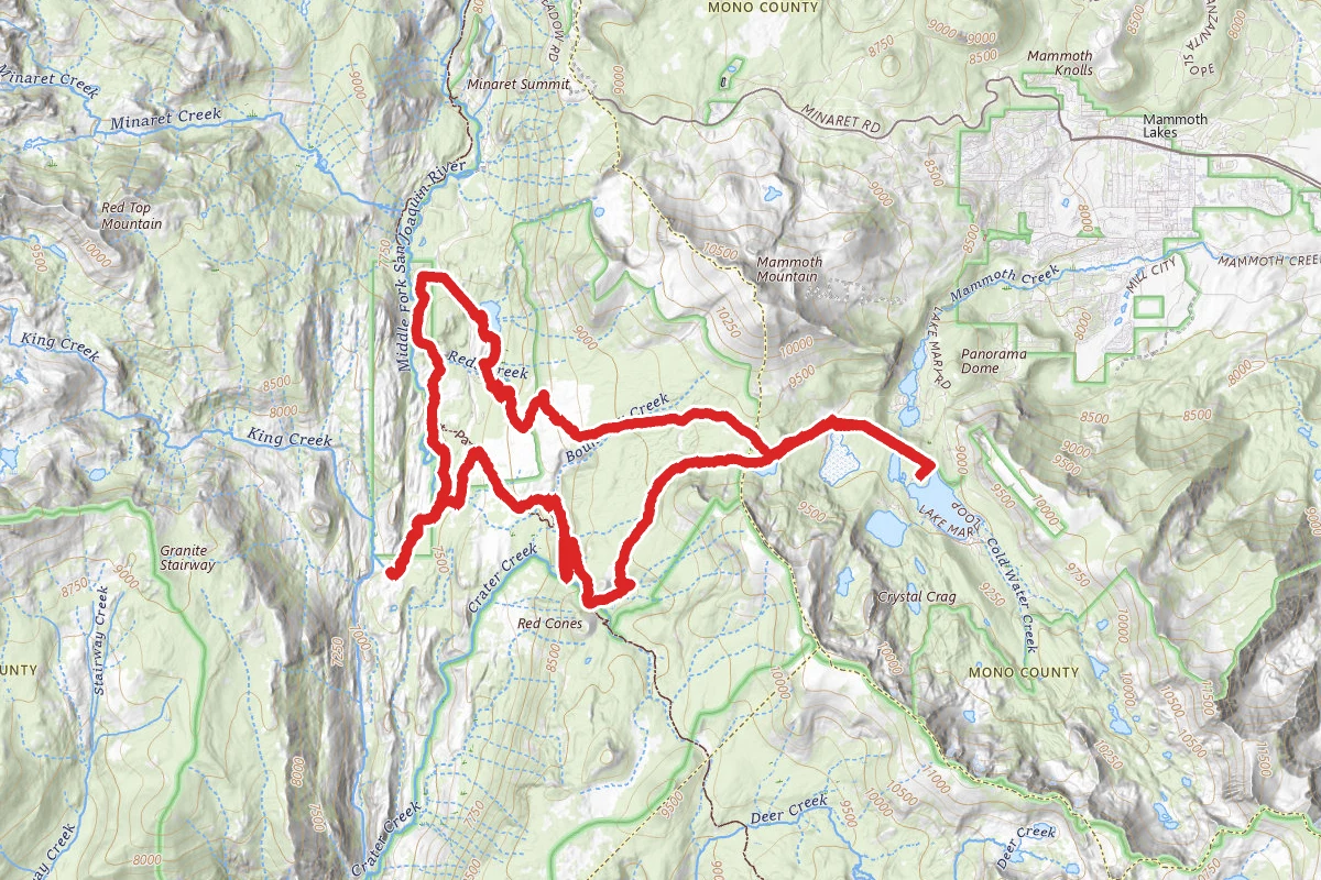 Lake Mary, Reds Meadow, Devils Postpile, Rainbow Falls Loop