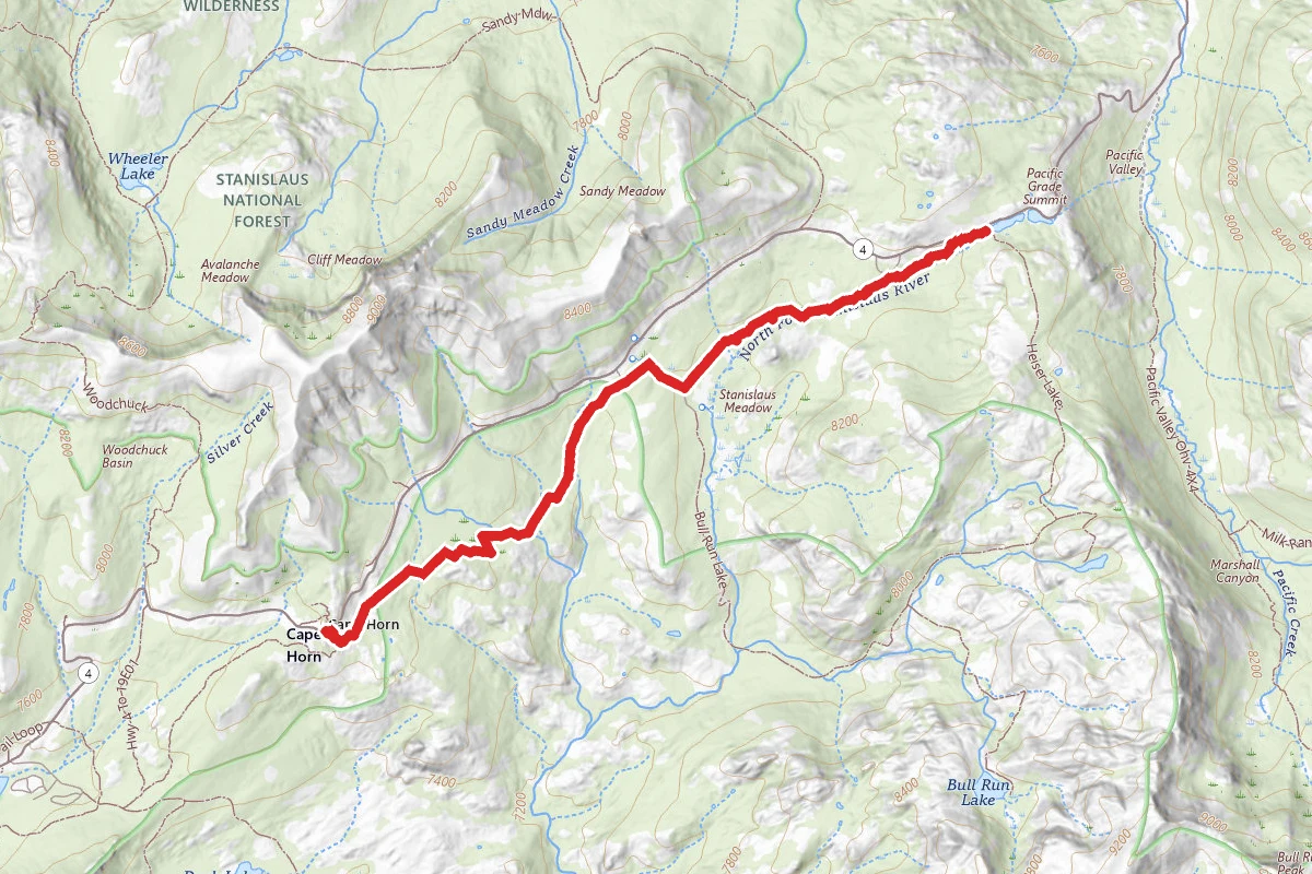 Mosquito Lake to Cape Horn