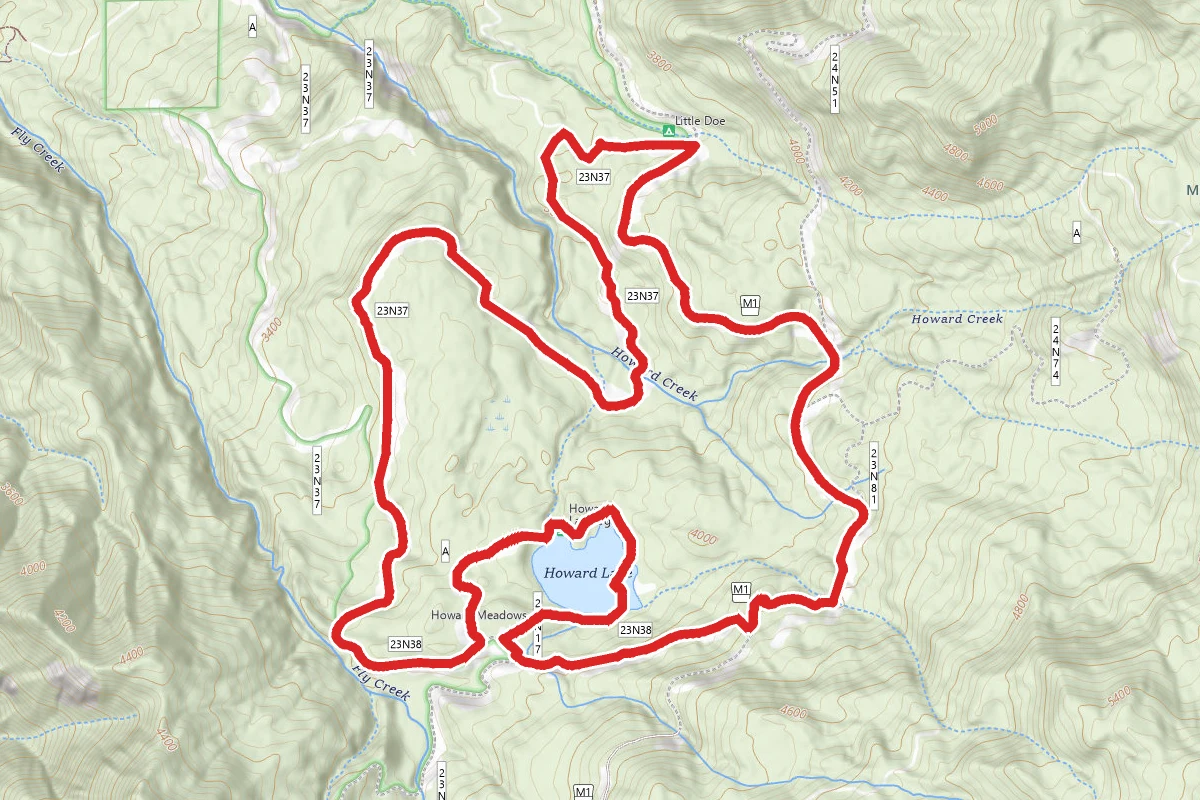 Forest Route 1N02, Howard Corral, and Rock Catcher