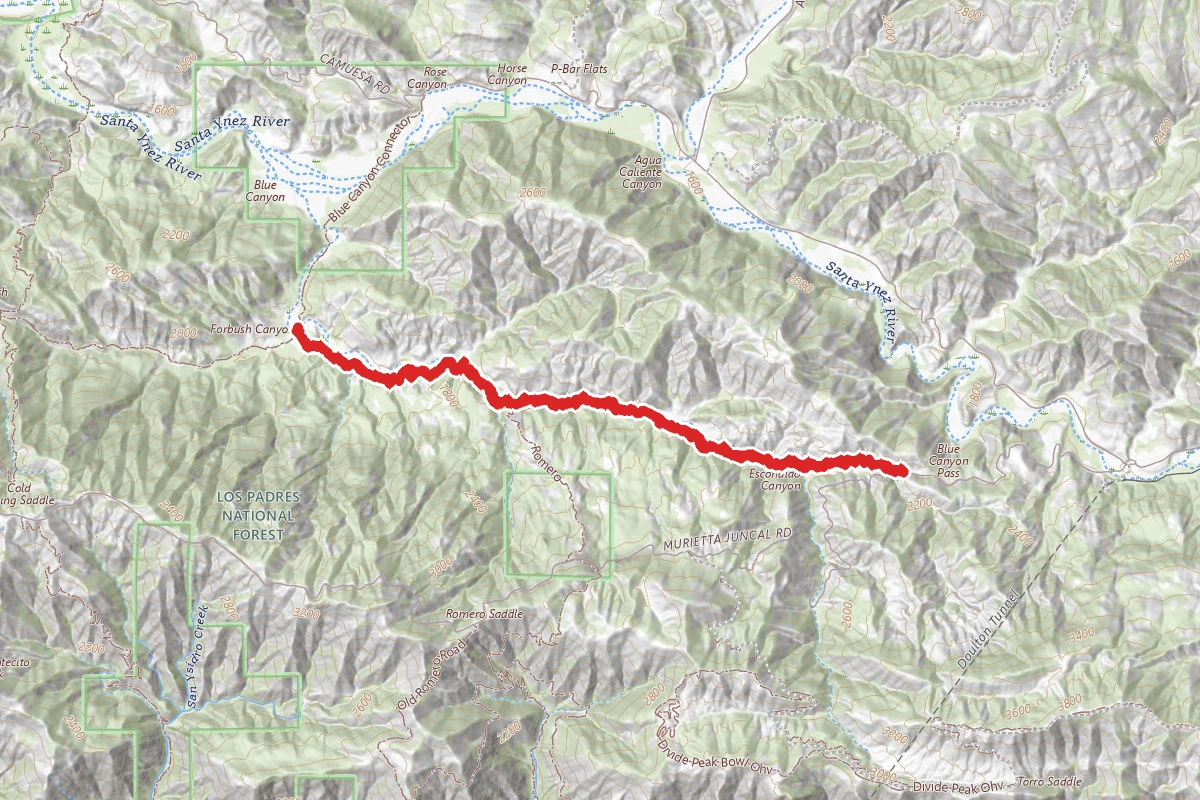 Blue Canyon To Cottam Camp