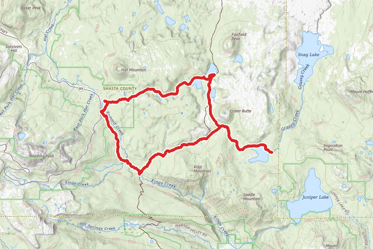 Twin Lakes, Horseshoe Lake, and Summit Lake