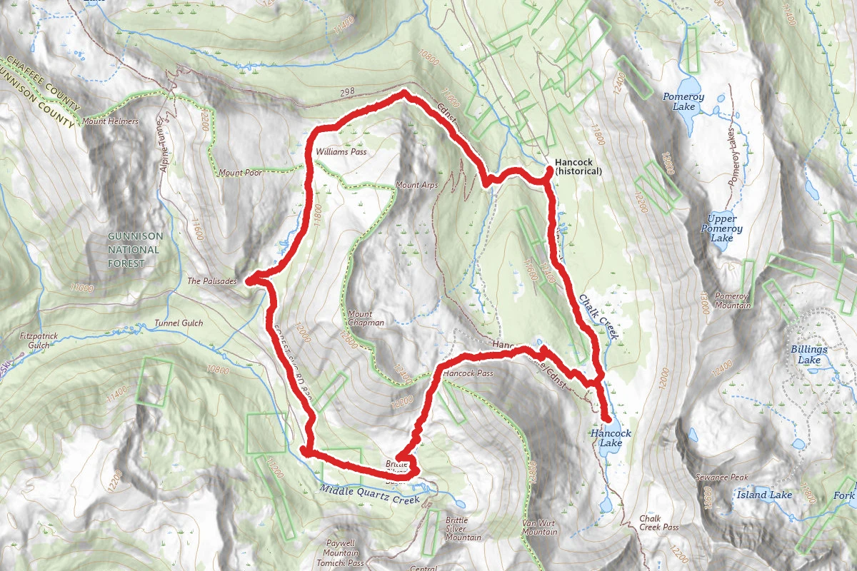 Hancock Lake and Williams Pass