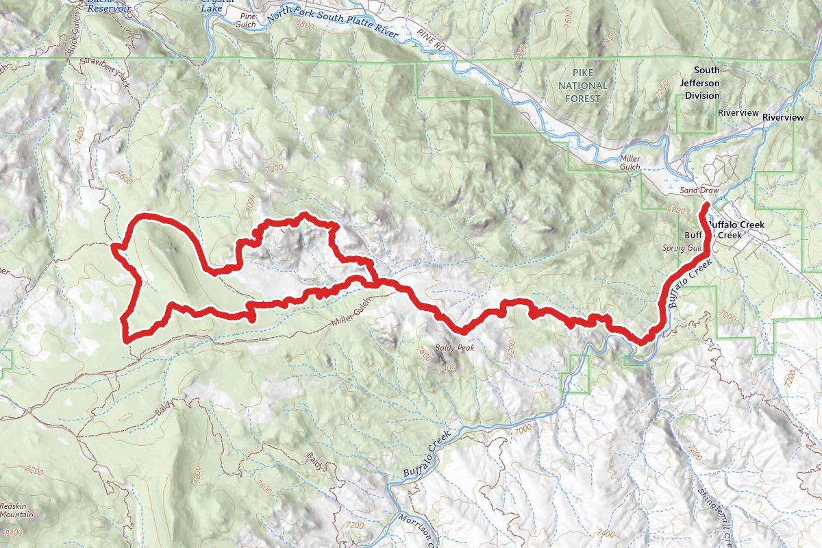 Sandy Wash Downhill via Miller Gulch and Homestead Trails