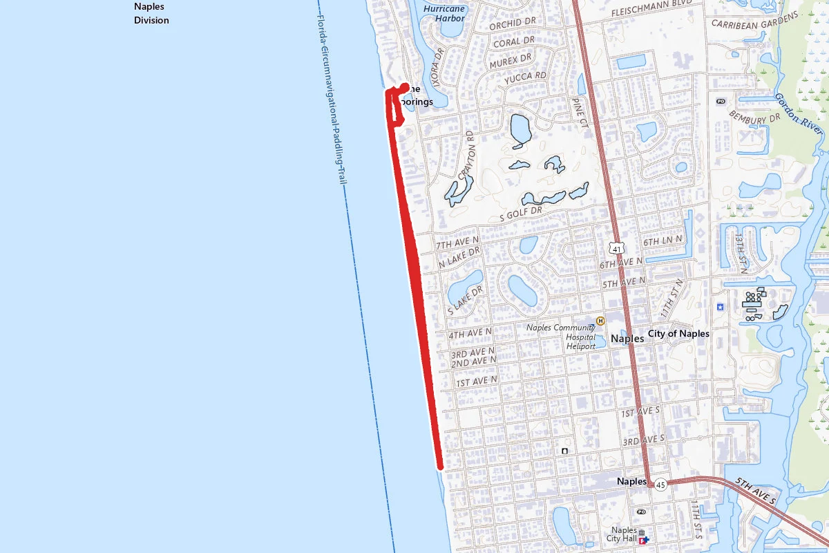 Naples Beach via Lowdermilk Park