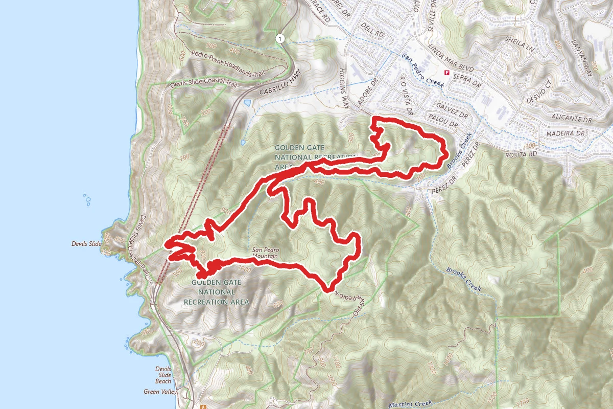 San Pedro Mountain Loop via Old San Pedro Road, Burnside, the Mile, and Boyscout
