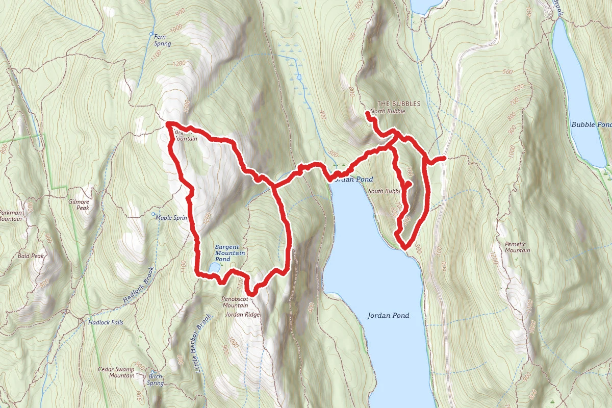 Bubble Divide, Sargent East Cliffs, Penobscot Mountain Trail