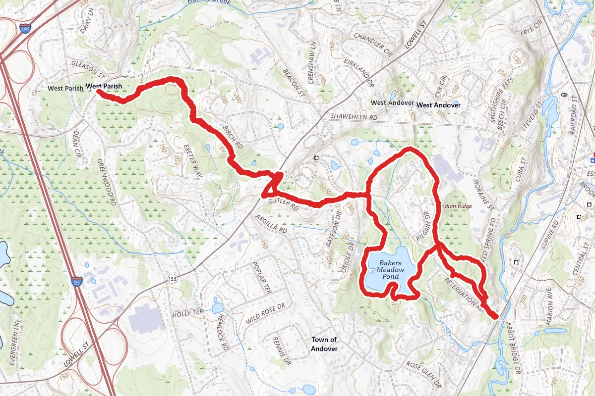 Indian Ridge, Baker's Meadow, and Doyle Link