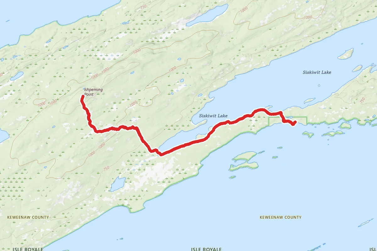 Ishpeming Trail to Ishpeming Point