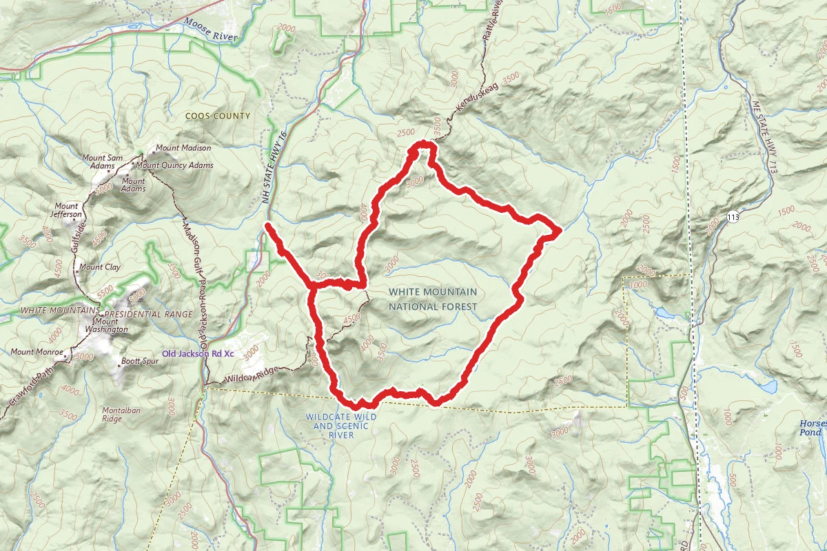 Nineteen Mile Brook, Carter Notch, Imp and Wild River Loop