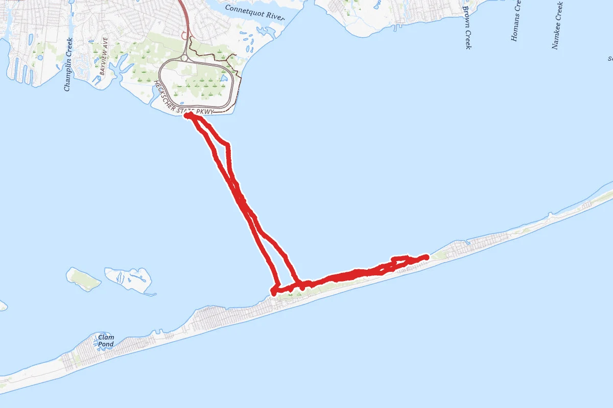 Heckscher Park to Fire Island Kayak