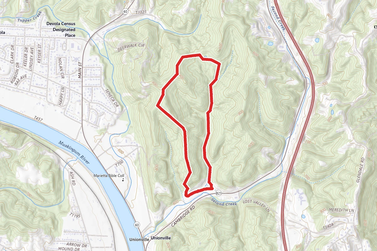 Green, Red, Blue Trail Loop