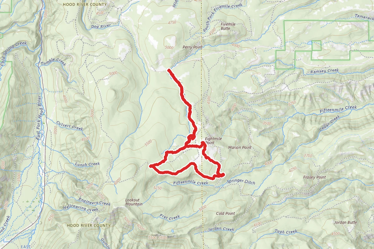 Lookout Mountain and Eightmile Point Loop