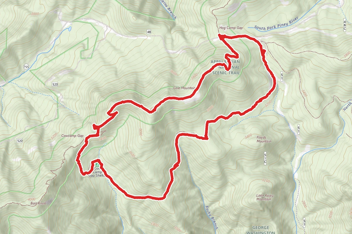 Cole Mountain via Appalachian Trail