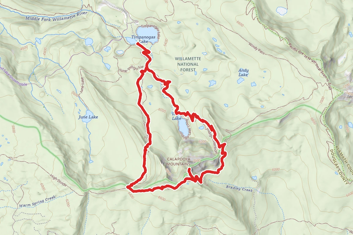 Sawtooth Mountain Indigo Lake Loop
