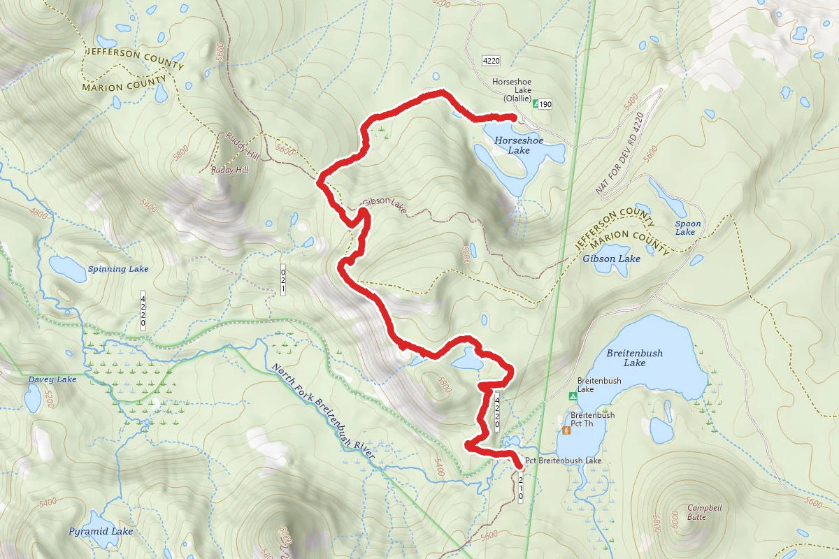 Horseshoe Lake via PCT and Horseshoe Saddle Trail